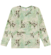 Joha Bluse - Uld - Off. White m. Pandaer