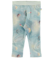 Joha Leggings - Uld - Blå m. Planeter
