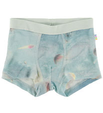 Joha Boxershorts - Uld - Blå m. Planeter