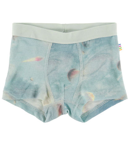 Joha Boxershorts - Uld - Blå m. Planeter