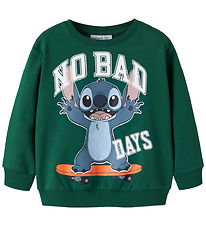 Name It Sweatshirt - NmmAlonso - Stitch - Evergreen