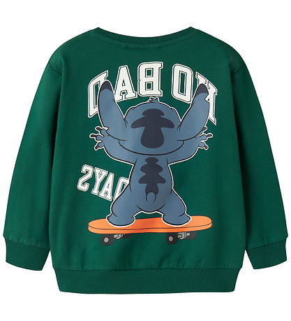 Name It Sweatshirt - NmmAlonso - Stitch - Evergreen