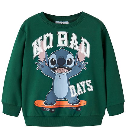 Name It Sweatshirt - NmmAlonso - Stitch - Evergreen
