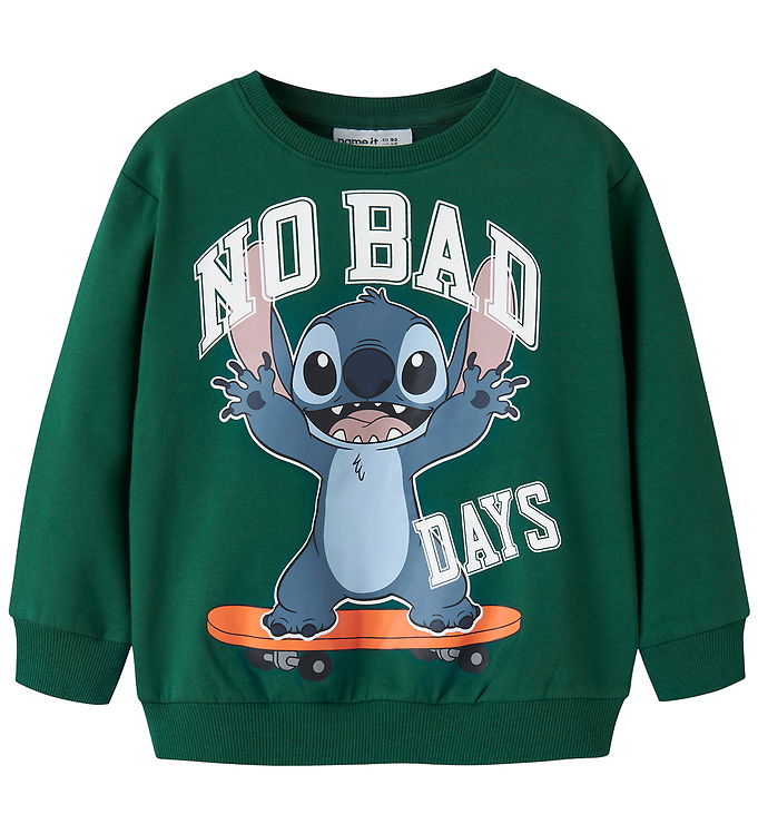 Name It Sweatshirt - NmmAlonso - Stitch - Evergreen