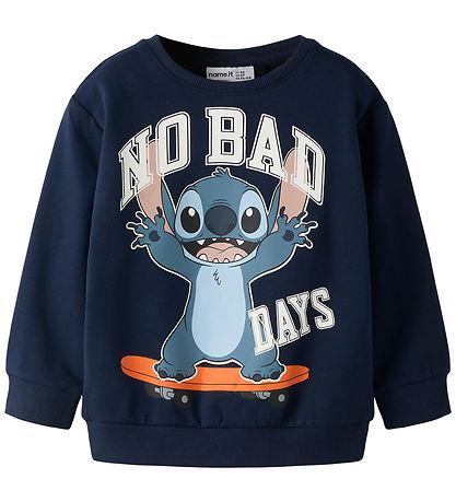 Name It Sweatshirt - NmmAlonso - Stitch - Navy Blazer