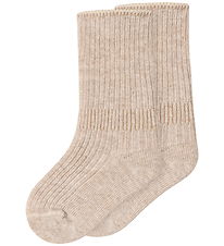 MarMar Strømper - 2-pak - Newborn - Light Beige Mel