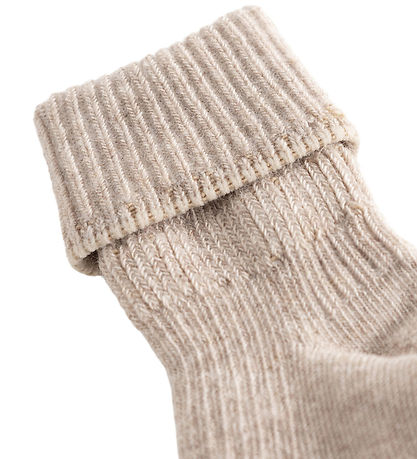 MarMar Strømper - 2-pak - Newborn - Light Beige Mel