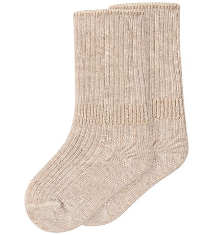 MarMar Strømper - 2-pak - Newborn - Light Beige Mel