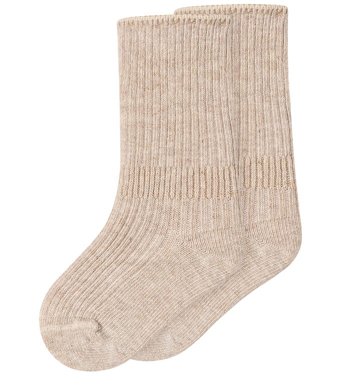 MarMar Strømper - 2-pak - Newborn - Light Beige Mel