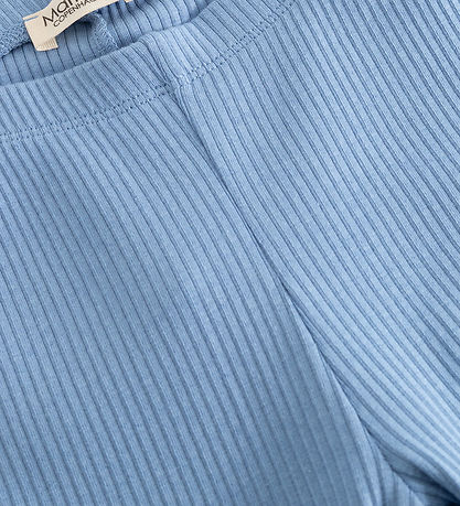 MarMar Leggings -  Bomuld/Modal - Rib - Blue Heaven