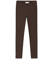 MarMar Leggings -  Bomuld/Modal - Rib - Dark Roast