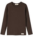 MarMar Bluse -  Bomuld/Modal - Rib - Dark Roast