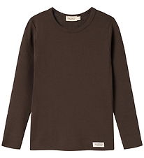 MarMar Bluse -  Bomuld/Modal - Rib - Dark Roast