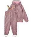 MarMar Regntøj m. Seler - PU - Oddy - Pink Brown Stripes