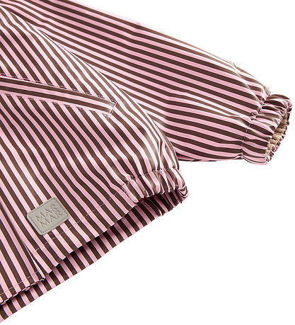 MarMar Regntøj m. Seler - PU - Oddy - Pink Brown Stripes