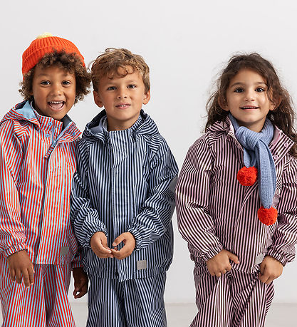 MarMar Regntøj m. Seler - PU - Oddy - Pink Brown Stripes