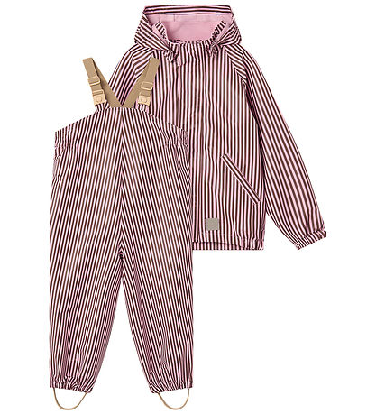 MarMar Regntøj m. Seler - PU - Oddy - Pink Brown Stripes