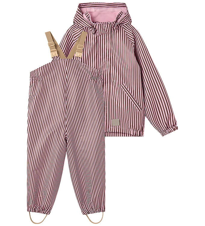 MarMar Regntøj m. Seler - PU - Oddy - Pink Brown Stripes