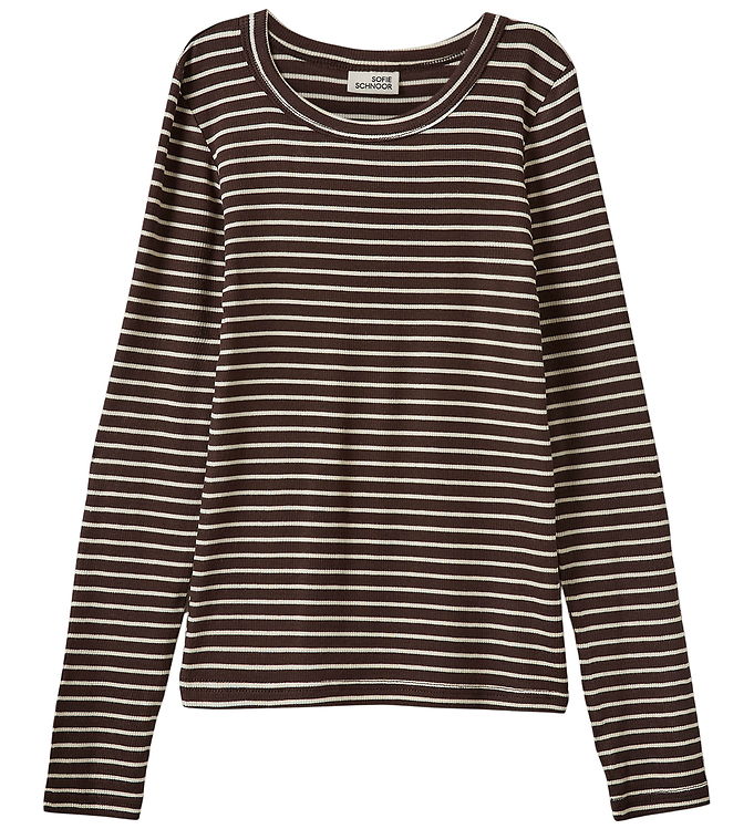 Sofie Schnoor Bluse - Rib - PetriciaSY - Brown Striped