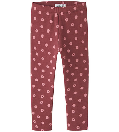 Name It Leggings - Fleece - NmfDavina - Wild Ginger/Flowers