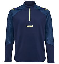 Hummel Bluse - hmlBlaze 2.0 Training Half Zip - Marine/Shadow Li
