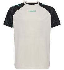 Hummel T-shirt - hmlBlaze 2.0 - Vaporous Gray/Pool Blue