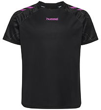 Hummel T-shirt - hmlBlaze 2.0 - Black/Dahlia