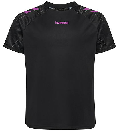 Hummel T-shirt - hmlBlaze 2.0 - Black/Dahlia