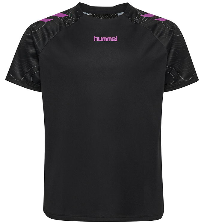Hummel T-shirt - hmlBlaze 2.0 - Black/Dahlia