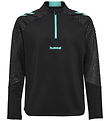 Hummel Bluse - hmlBlaze 2.0 Training Half Zip - Black/Pool Blue