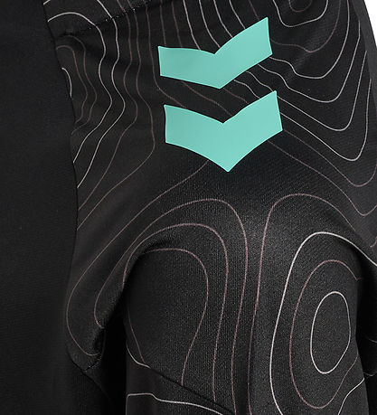Hummel Bluse - hmlBlaze 2.0 Training Half Zip - Black/Pool Blue