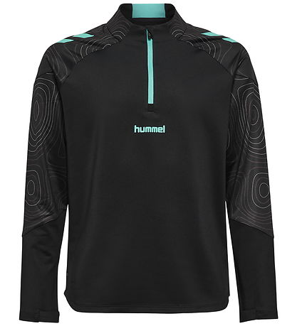Hummel Bluse - hmlBlaze 2.0 Training Half Zip - Black/Pool Blue