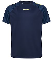 Hummel T-shirt - hmlBlaze 2.0 - Marine/Shadow Lime