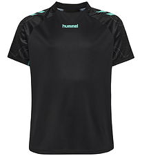 Hummel T-shirt - hmlBlaze 2.0 - Black/Pool Blue