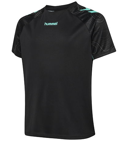 Hummel T-shirt - hmlBlaze 2.0 - Black/Pool Blue