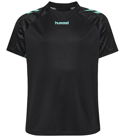 Hummel T-shirt - hmlBlaze 2.0 - Black/Pool Blue