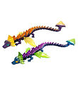 Crystalynx Drage - 60 cm - Lilla/Blå/Grøn