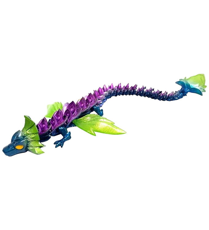 Crystalynx Drage - 60 cm - Lilla/Blå/Grøn