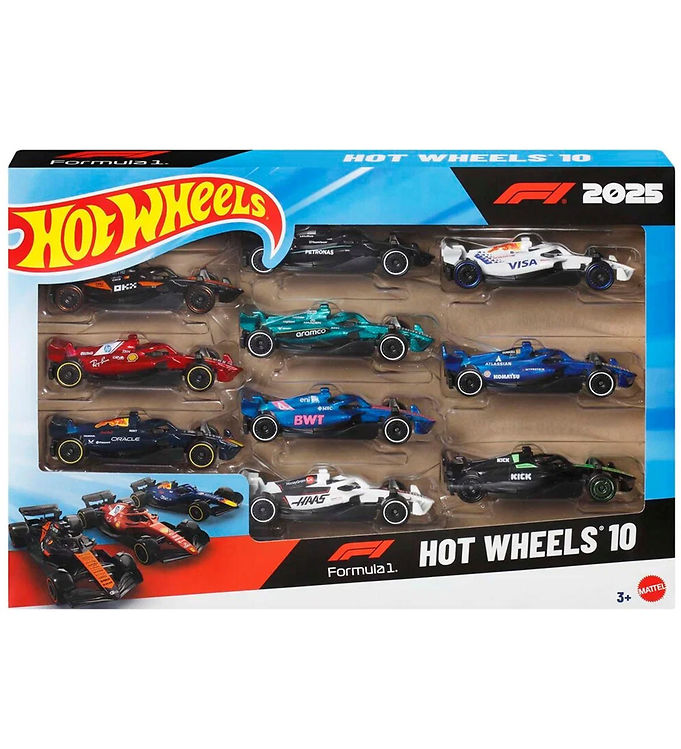 Hot Wheels Biler - 10-pak - F1 Racing - 1:64