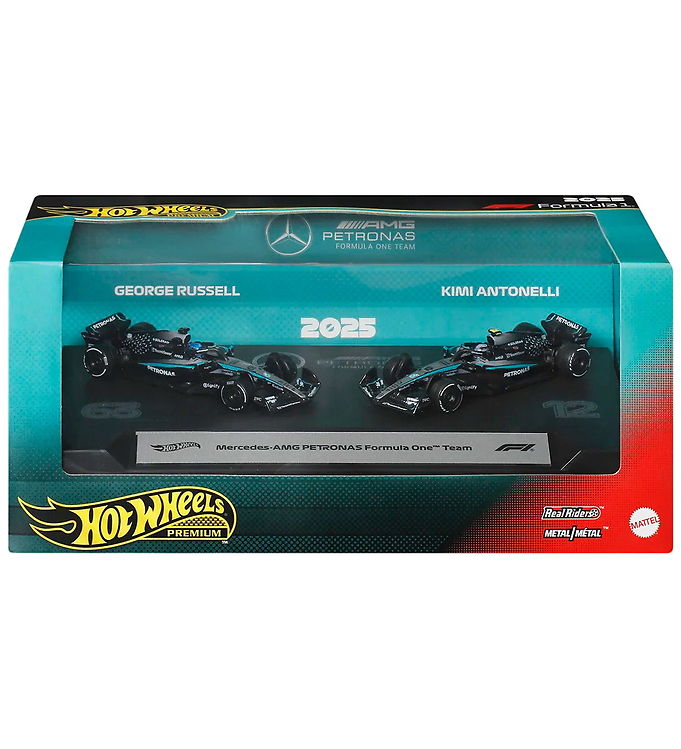 Hot Wheels Biler - 2-pak - F1 Racing Premium - 1:64 - Mercedes A