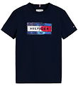 Tommy Hilfiger T-shirt - Dark Blue m. Print