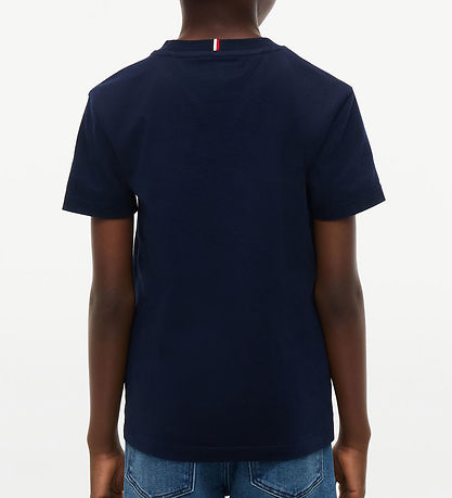 Tommy Hilfiger T-shirt - Dark Blue m. Print