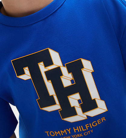 Tommy Hilfiger T-shirt - Vibrant Blue m. Print