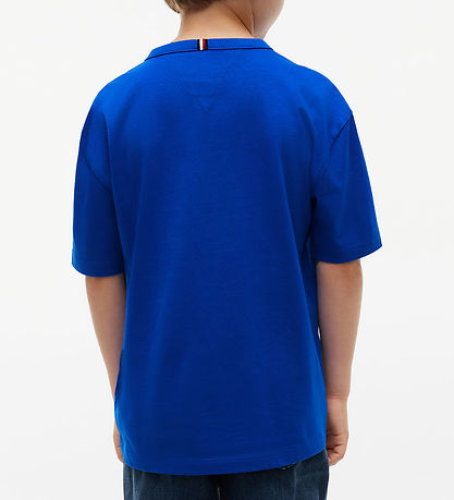 Tommy Hilfiger T-shirt - Vibrant Blue m. Print