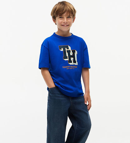 Tommy Hilfiger T-shirt - Vibrant Blue m. Print