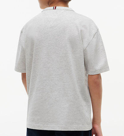 Tommy Hilfiger T-shirt - Gråmeleret m. Print