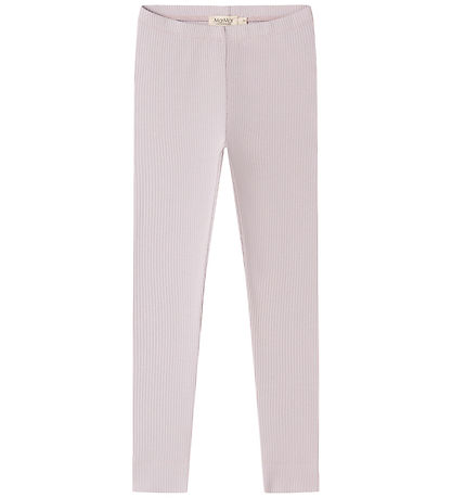 MarMar Leggings -  Bomuld/Modal - Rib - Cloud Gray