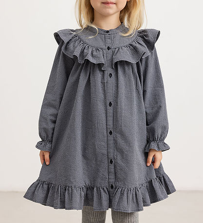 MarMar Kjole - Dalina - Pigeon Blue Check