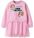 Name It Kjole - Sweat/Tyl - NmfArra - Paw Patrol - Begonia Pink
