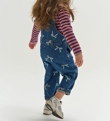 The New Siblings Smækbukser - TnstVinaya - Medium Blue Denim AOP